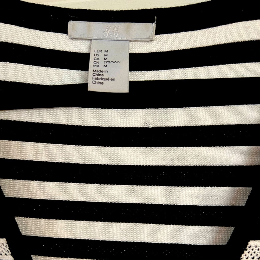 Black and White HM bodycon Dress